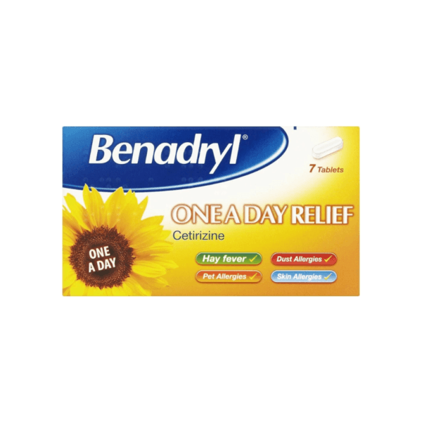 Benadyl allergy 10mg 1x7