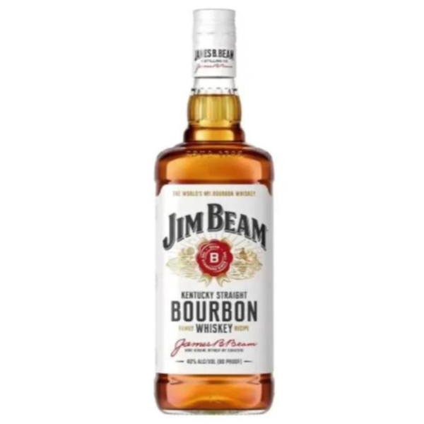 Jim Beam Kentucky Straight Bourbon Whiskey White 1 L