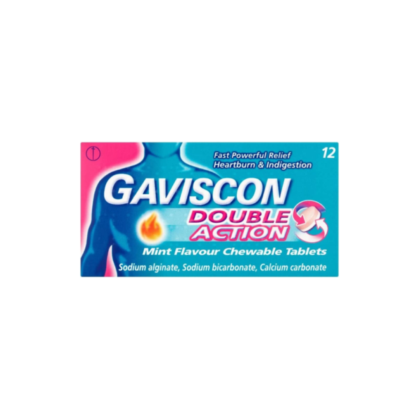 Gaviscon Double Action Mint Chewable 12 Tablets