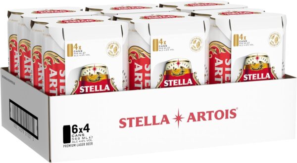 Stella Artois Premium Lager Beer Pint Cans 24 x 568 ml 4.8%